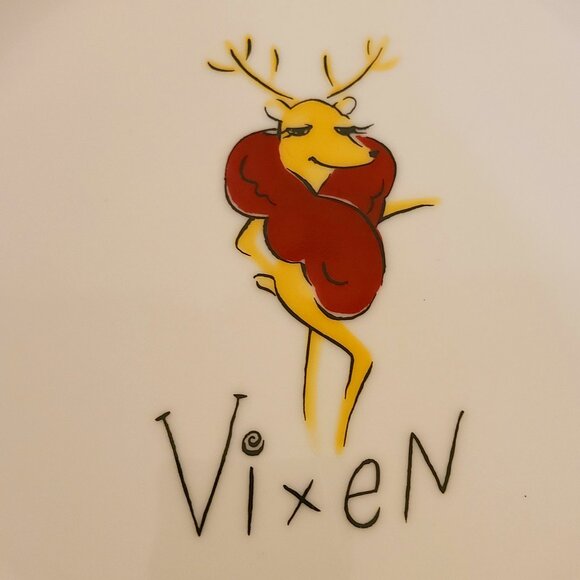 Pottery Barn Matching Reindeer Salad Plates/Dinner Plates/Bowls - 9 Pieces - Picture 1 of 8